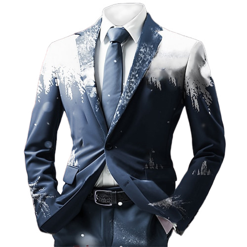 9 Kinds Mardi Gras Casual Sweatsuits One Buttton Notched Lapel Floral Uniform - AwwwCos