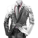 9 Kinds Mardi Gras Casual Sweatsuits One Buttton Notched Lapel Floral Uniform - AwwwCos