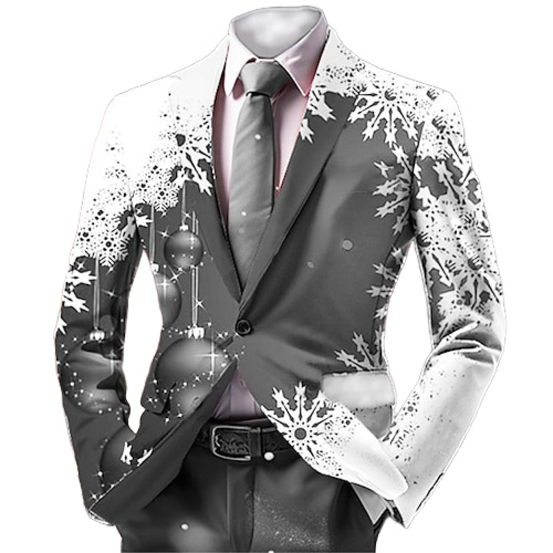 9 Kinds Mardi Gras Casual Sweatsuits One Buttton Notched Lapel Floral Uniform - AwwwCos