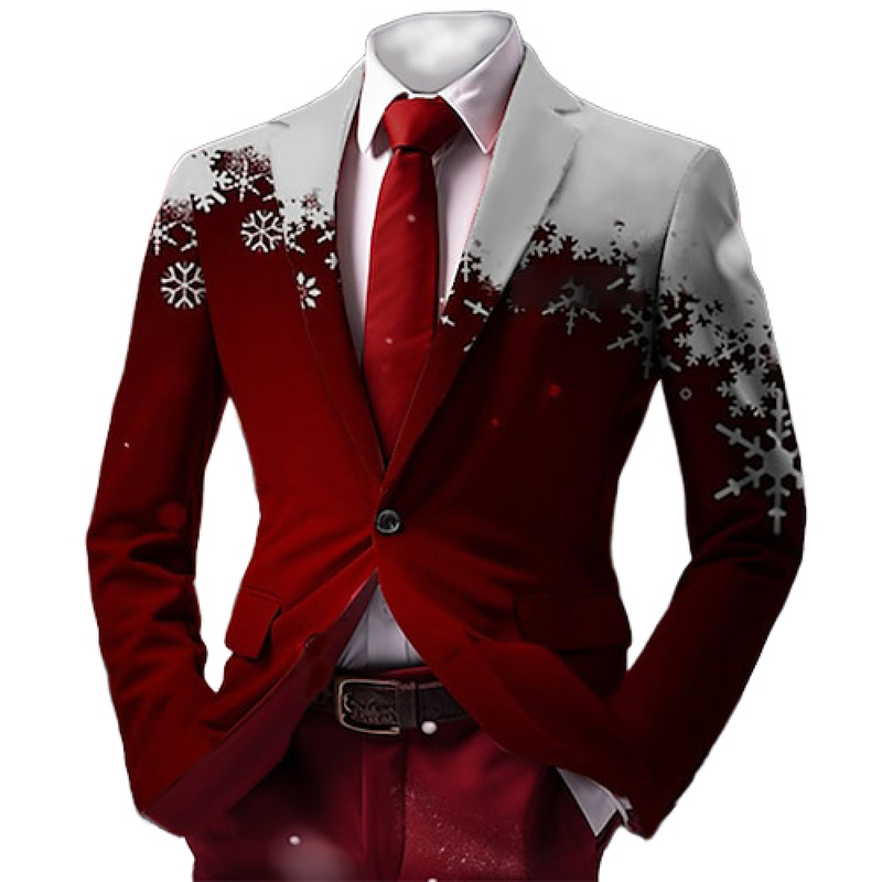 9 Kinds Mardi Gras Casual Sweatsuits One Buttton Notched Lapel Floral Uniform - AwwwCos