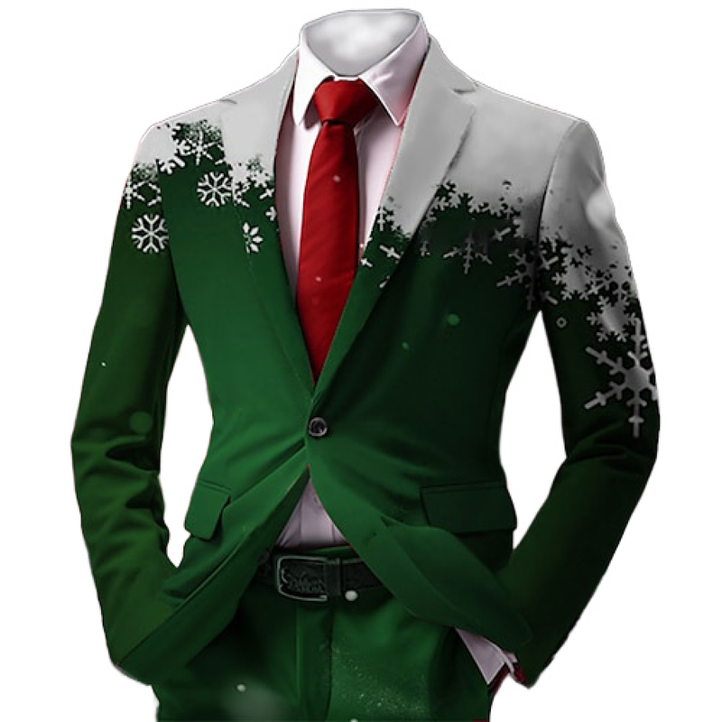 9 Kinds Mardi Gras Casual Sweatsuits One Buttton Notched Lapel Floral Uniform - AwwwCos