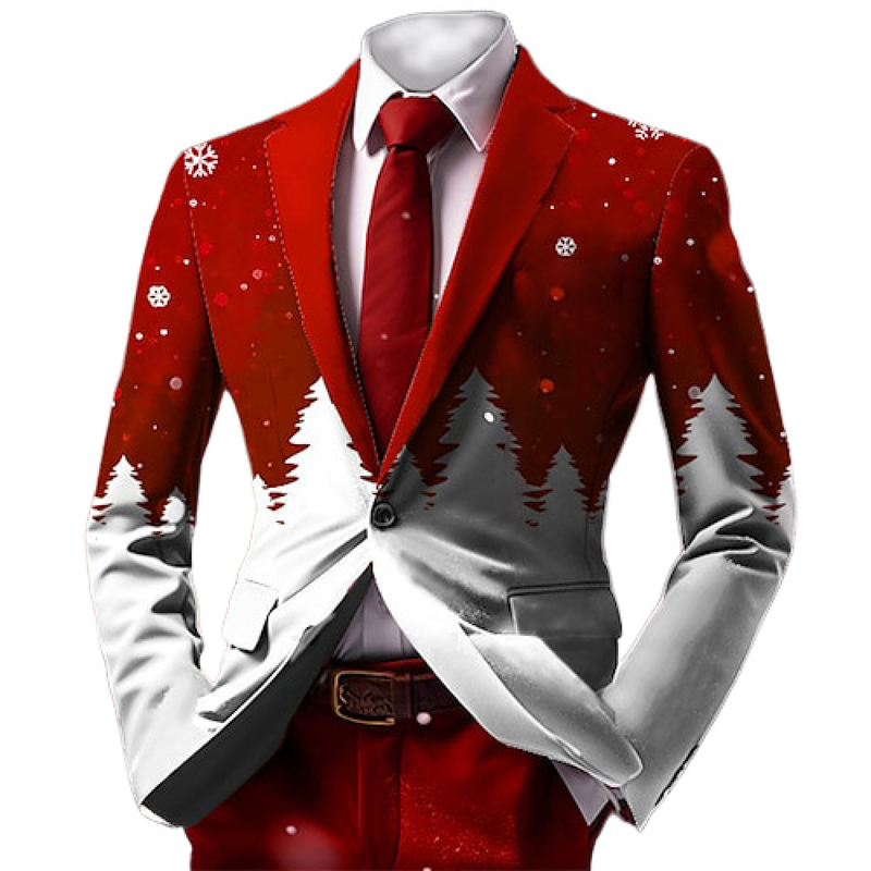 9 Kinds Mardi Gras Casual Sweatsuits One Buttton Notched Lapel Floral Uniform - AwwwCos