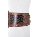Nordic Viking Embossed Medieval Vintage Waist Seal Knight Wide Belt - AwwwCos