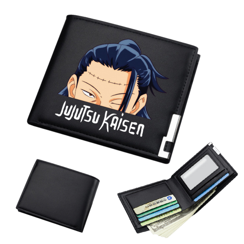 AwwwCos Anime Jujutsu Kaisen Itadori Yuji Gojo Satoru Sukuna Wallets Artificial Leather Slim Bi-Fold Wallet Multi Purpose Wallet