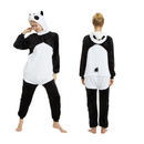 Adult Animal Cosplay Panda Pajamas Flannel Plush Sleepwear Homewear