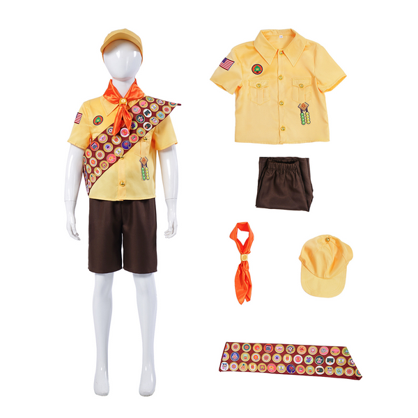 Adult Child Boys Movie Up Russell Cosplay Costume