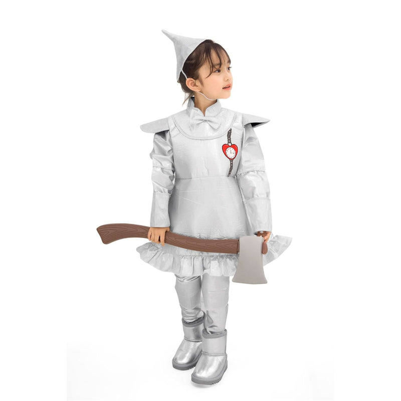 Adult Children Tin Men Silver Jacket Coat Pants with Funnels Hat Fairy Tale Suits - AwwwCos
