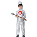 Adult Children Tin Men Silver Jacket Coat Pants with Funnels Hat Fairy Tale Suits - AwwwCos