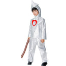 Adult Children Tin Men Silver Jacket Coat Pants with Funnels Hat Fairy Tale Suits - AwwwCos