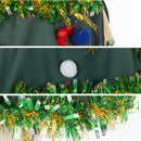 Adult Christmas Tree Cosplay Costume Hooded Sparkling Tassel Green Cloak