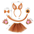 Adult Dog Puppy Cosplay Accessories Ears Headband Tail Nose Necklace - AwwwCos