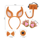 Adult Dog Puppy Cosplay Accessories Ears Headband Tail Nose Necklace - AwwwCos
