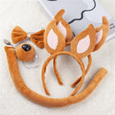 Adult Dog Puppy Cosplay Accessories Ears Headband Tail Nose Necklace - AwwwCos