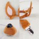 Adult Dog Puppy Cosplay Accessories Ears Headband Tail Nose Necklace - AwwwCos