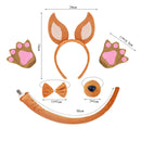 Adult Dog Puppy Cosplay Accessories Ears Headband Tail Nose Necklace - AwwwCos