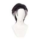 Adult Gachiakuta Zodyl Typhon Cosplay Wig 28 cm Short Black Gray Hair