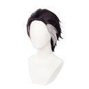 Adult Gachiakuta Zodyl Typhon Cosplay Wig 28 cm Short Black Gray Hair