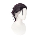 Adult Gachiakuta Zodyl Typhon Cosplay Wig 28 cm Short Black Gray Hair