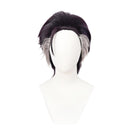 Adult Gachiakuta Zodyl Typhon Cosplay Wig 28 cm Short Black Gray Hair