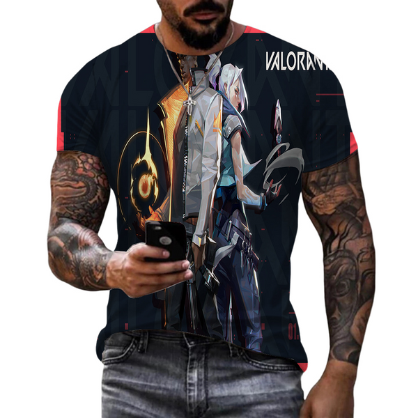 Adult Game Valorants Fan Video Shirts Unisex Black O Neck T-Shirt - AwwwCos