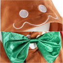 Adult Gingerbread Cosplay Costume Christmas Hooded Bodysuit Warm Pajamas - AwwwCos