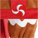 Adult Gingerbread Cosplay Costume Christmas Hooded Bodysuit Warm Pajamas - AwwwCos