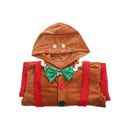 Adult Gingerbread Cosplay Costume Christmas Hooded Bodysuit Warm Pajamas - AwwwCos