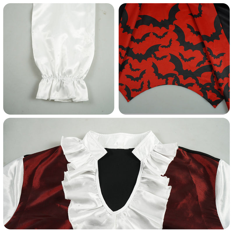 Adult Girl Vampire Cosplay Costume Fake Two Piece Shirt Cloak - AwwwCos