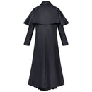 Adult Girls Addams Cosplay Costume Long Sleeve Black Trench Vest Skirt - AwwwCos