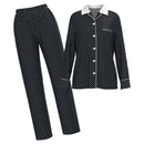 Adult Girls Wednesday Addams Cosplay Costume White Polka Dot Black Pajamas - AwwwCos