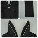 Adult Girls Wednesday Cosplay Black Stand Collar A Line Dress - AwwwCos