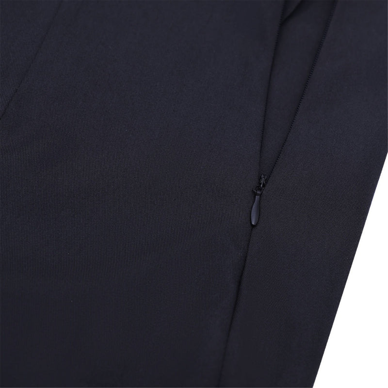 Adult Girls Wednesday Cosplay Black Stand Collar Knee Length Black Dress - AwwwCos