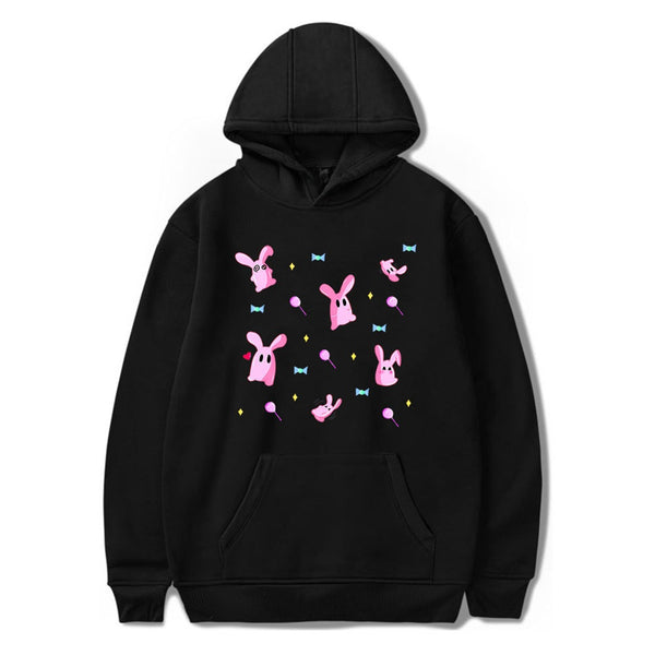 Adult Hanako Kun Cosplay Yugi Tsukasa Costume Pink Rabbit Print Hoodie - AwwwCos
