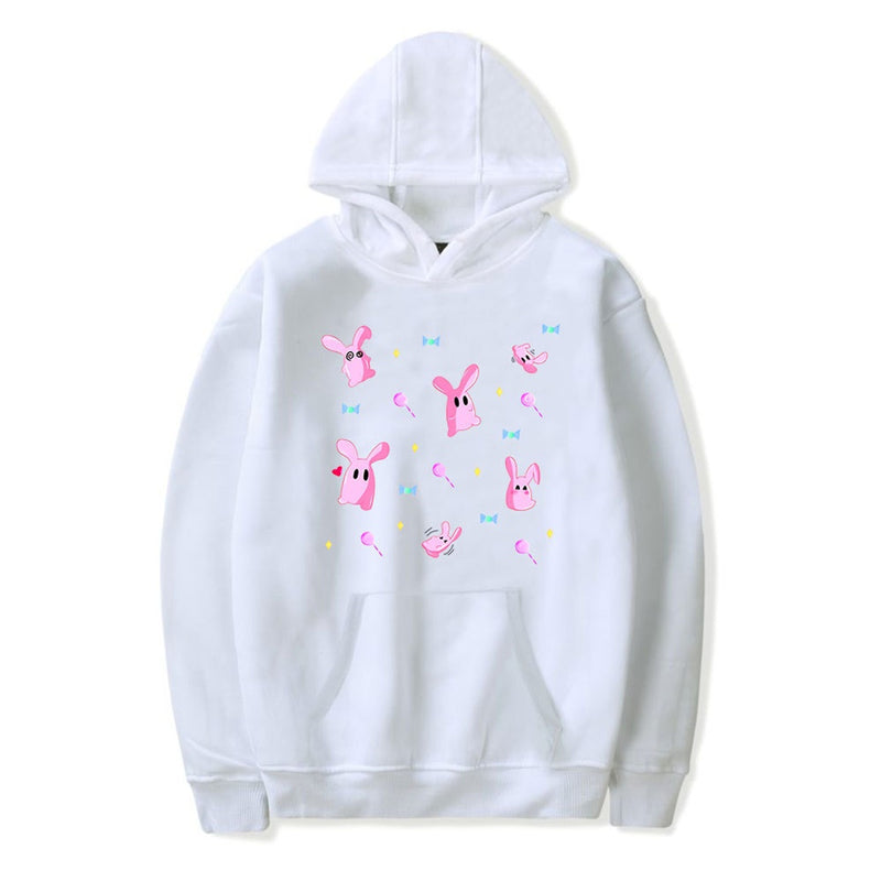 Adult Hanako Kun Cosplay Yugi Tsukasa Costume Pink Rabbit Print Hoodie - AwwwCos