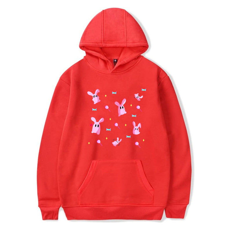 Adult Hanako Kun Cosplay Yugi Tsukasa Costume Pink Rabbit Print Hoodie - AwwwCos