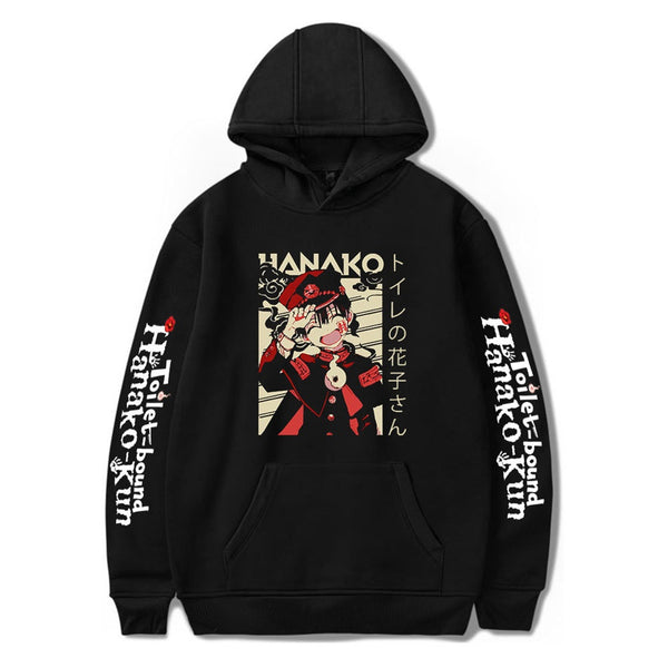 Adult Hanako Kun Cosplay Yugi Tsukasa Costume Red Character Print Hoodie - AwwwCos