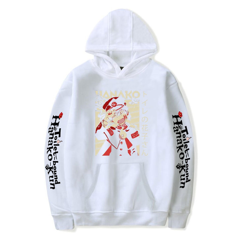 Adult Hanako Kun Cosplay Yugi Tsukasa Costume Red Character Print Hoodie - AwwwCos