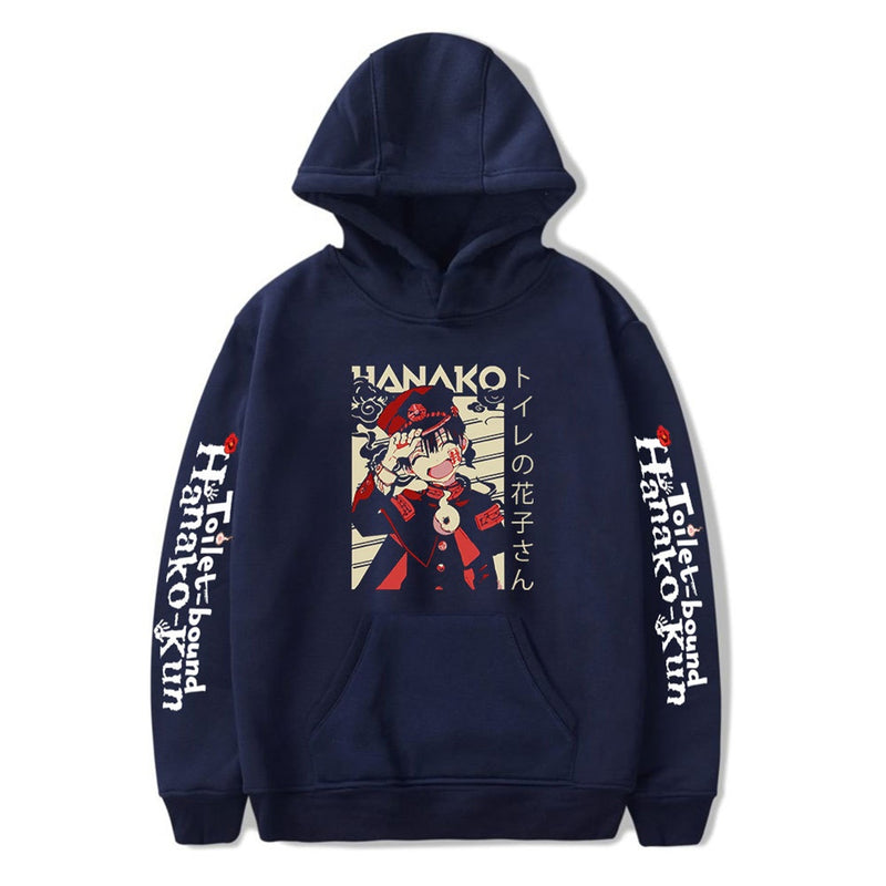 Adult Hanako Kun Cosplay Yugi Tsukasa Costume Red Character Print Hoodie - AwwwCos