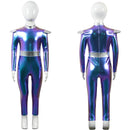 Adult Kid Alien Cosplay Roleplay Shiny Metallic Zipper Back Jumpsuit - AwwwCos