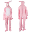 Adult Kids Girls Boys Christmas Rabbit Cosplay Costume Pink Jumpsuit Pajamas - AwwwCos