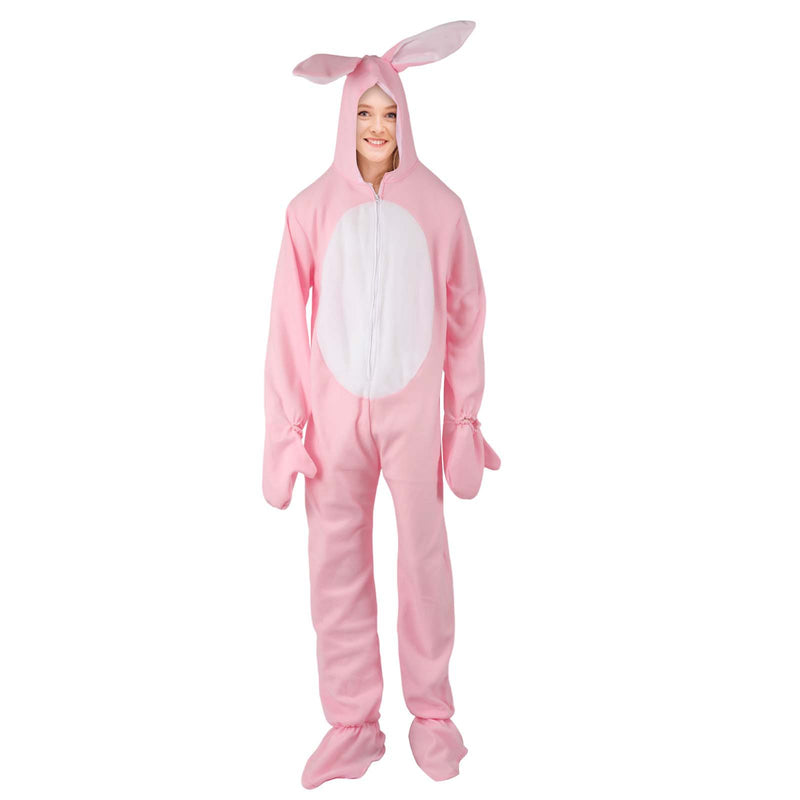 Adult Kids Girls Boys Christmas Rabbit Cosplay Costume Pink Jumpsuit Pajamas - AwwwCos