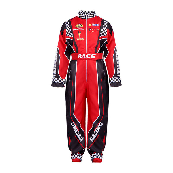 Adult Kids Racing Costume Jumpsuit Outfit Halloween Cosplay Party Full Set - AwwwCos