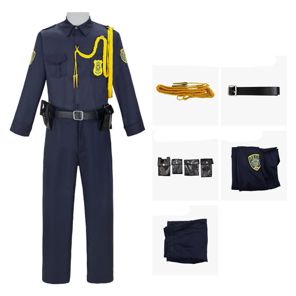 Adult Men Film Anime Nick Wilde Cosplay Costume Dark Blue Police Uniform - AwwwCos