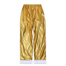 Adult Men Gold Deluxe Velvet Christmas Party Santa Claus Cosplay Premium Suit - AwwwCos