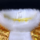 Adult Men Gold Deluxe Velvet Christmas Party Santa Claus Cosplay Premium Suit - AwwwCos