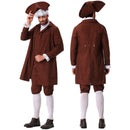 Adult Men Military Cosplay Costume Colonial Uniform Brown Full Set - AwwwCos
