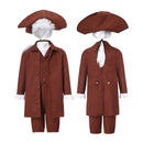 Adult Men Military Cosplay Costume Colonial Uniform Brown Full Set - AwwwCos