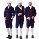 Adult Men Military Cosplay Costume Colonial Uniform Red Vest Navy Blue Jacket - AwwwCos