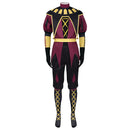 Adult Men The Freak Circus Pierrot Cosplay Costume Burgundy Red Outfits - AwwwCos