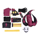 Adult Men The Freak Circus Pierrot Cosplay Costume Burgundy Red Outfits - AwwwCos